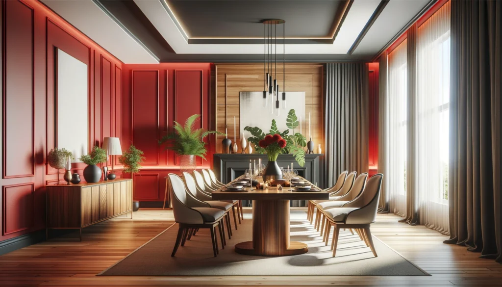 DALL·E-2024-05-09-17.17.27-A-stylish-dining-room-featuring-one-accent-wall-painted-in-red.-The-room-includes-a-large-wooden-dining-table-comfortable-chairs-and-elegant-decor.--1024x585 Quem Somos – Maria José Ventrameli e a Ventrameli Decor