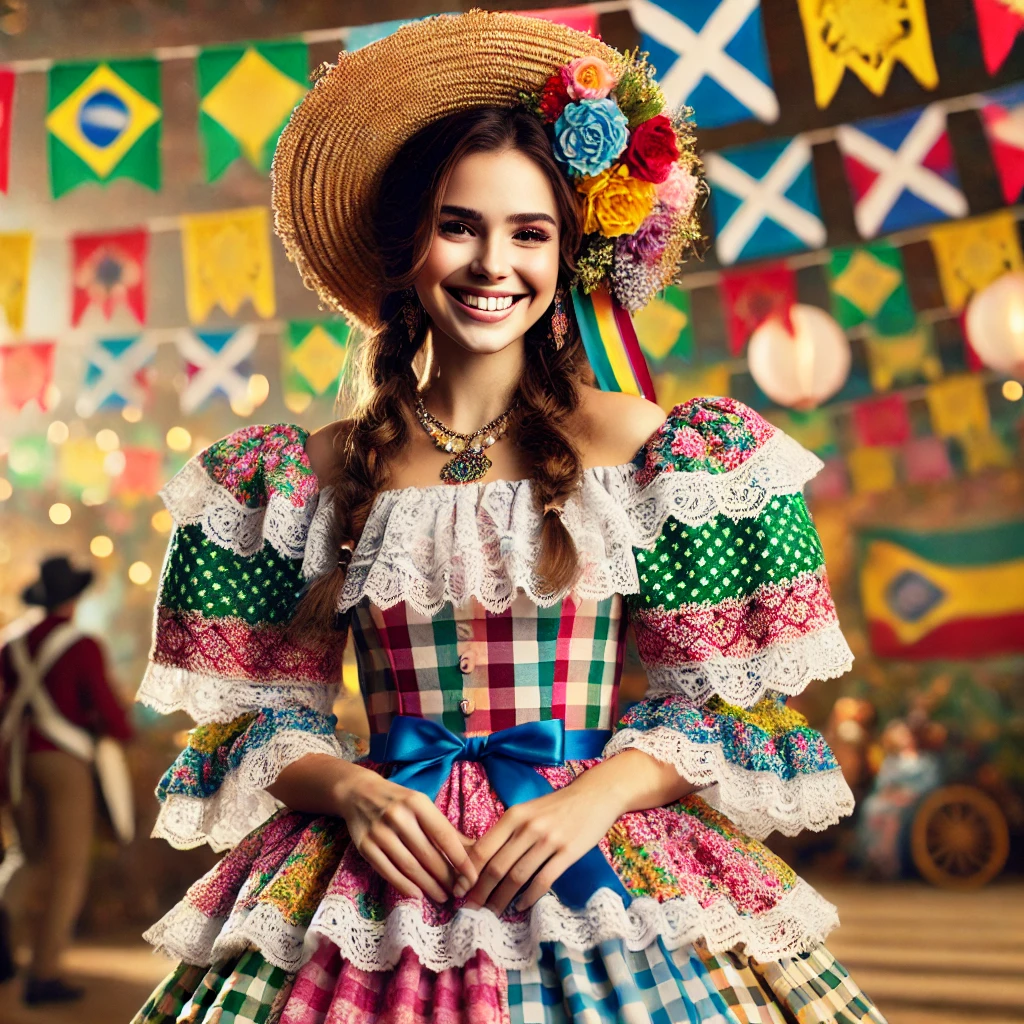 mulher dançando festa junina