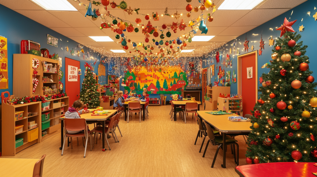Transforme sua Sala de Aula: Ideias Incríveis de Decoração de Natal ...