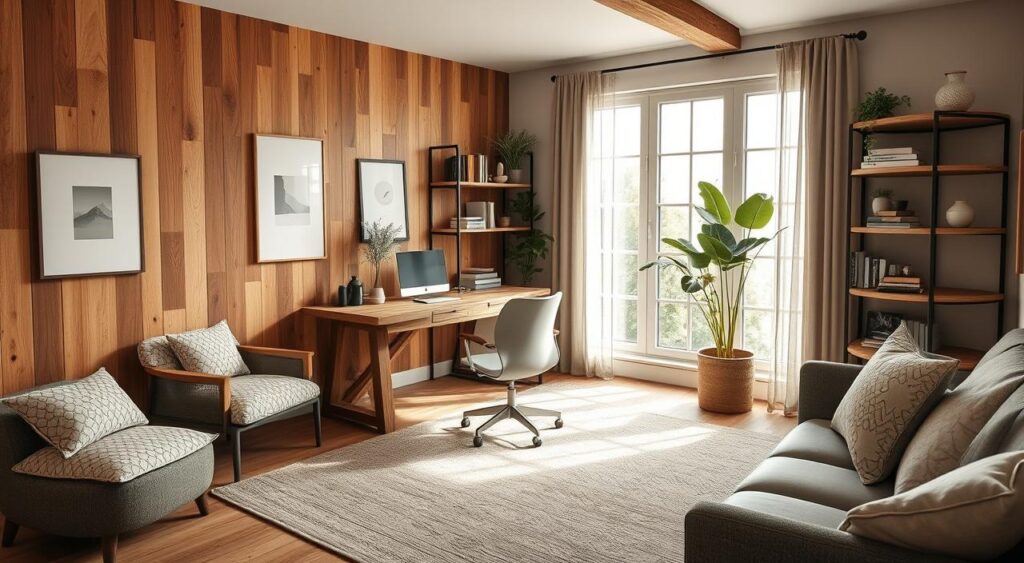 estilos-de-decoracao-minimalismo-e-estilo-rustico-1024x563 Ideias para Integrar Sala com Escritório em Casa