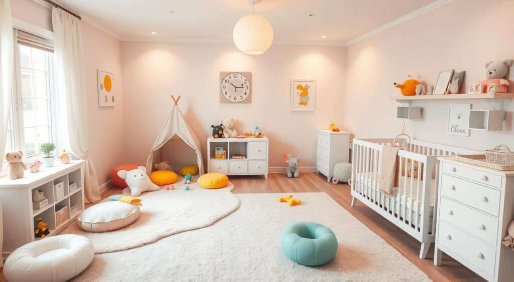 espaco-de-brincar-quarto-de-bebe-1024x563 Ideias Criativas para Decorar Quarto de Bebê