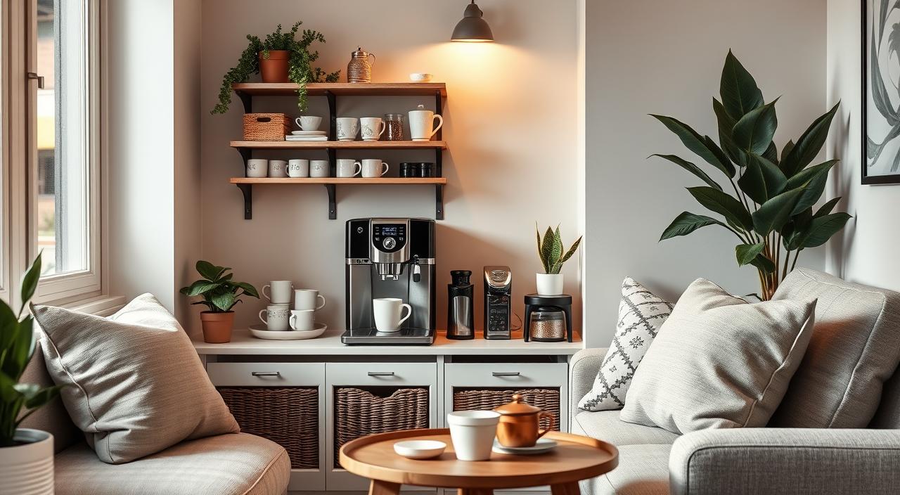 Cantinho do Café na Sala Pequena: 10 Inspirações Charmosas