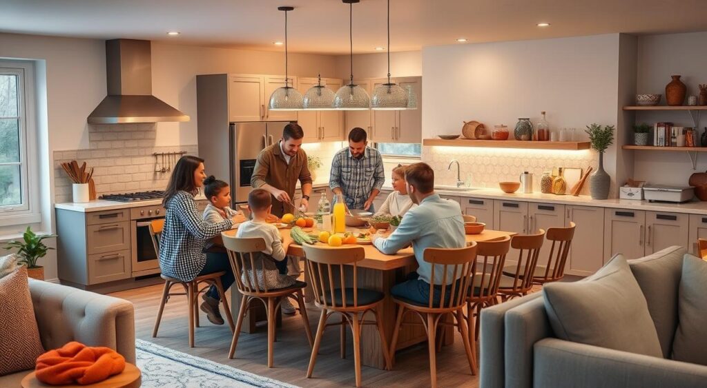 interacao-familiar-1024x563 10 Ideias de Sala com Cozinha para Espaços Integrados