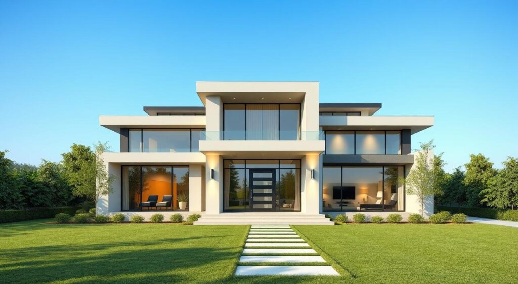 frente-de-casas-modernas-1024x563 Inspiração de Casas Modernas que estão dominando a Decoração