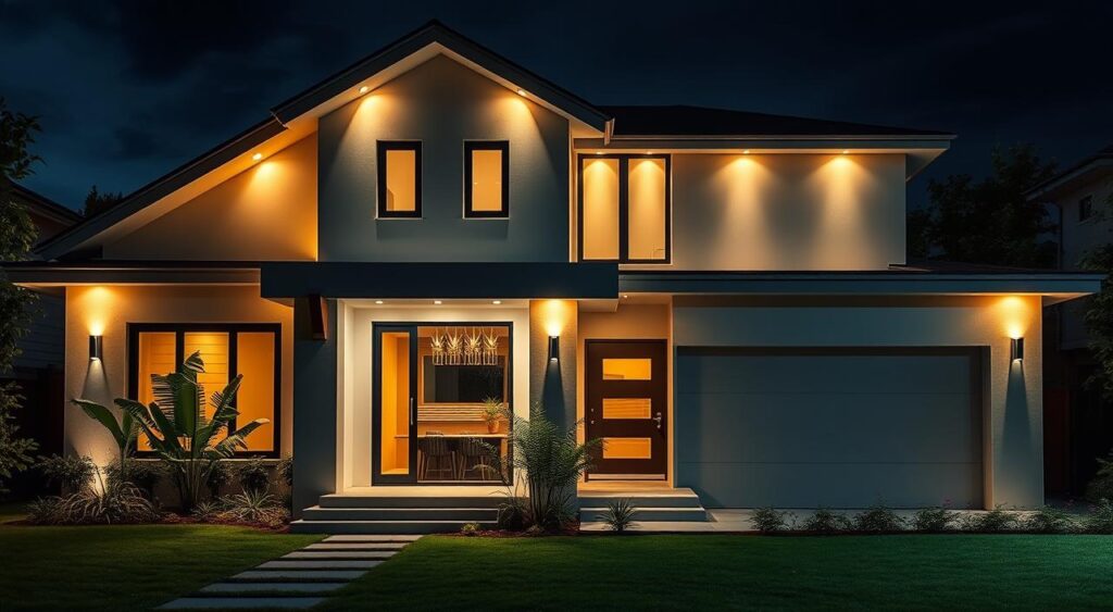 valorizacao-com-iluminacao-1024x563 Fachadas de Casas Modernas e Simples | Inspire-se!