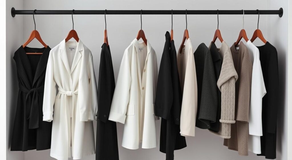 vestuario-minimalista-1024x563 Loja de Roupa Pequena e Simples: Ideias de Decoração e Organização