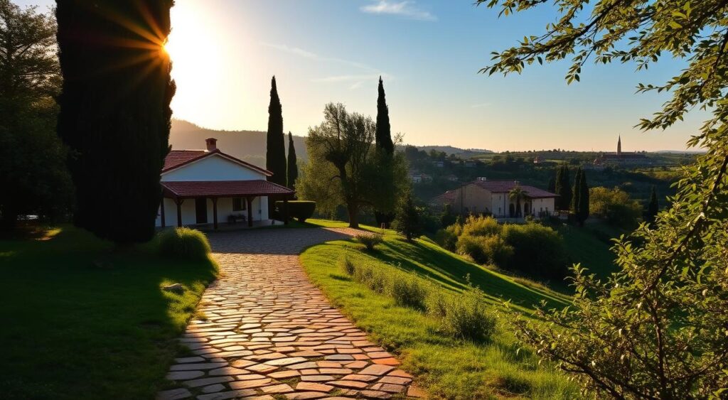 An-idyllic-countryside-scene-showcasing-serene-casas-para-temporada-nestled-amidst-verdant-1024x563 Casas no Campo: Mistura de Refúgio e Bom Investimento