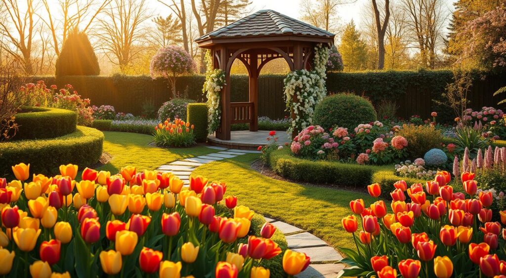 decoracao-de-jardim-com-flores-1024x563 Melhores Flores para Jardim: 10 Dicas para Escolher Bem!