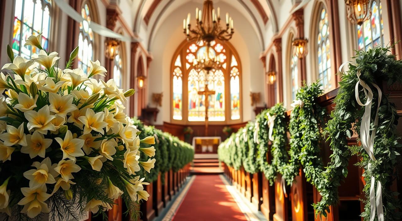 decoração para páscoa na igreja