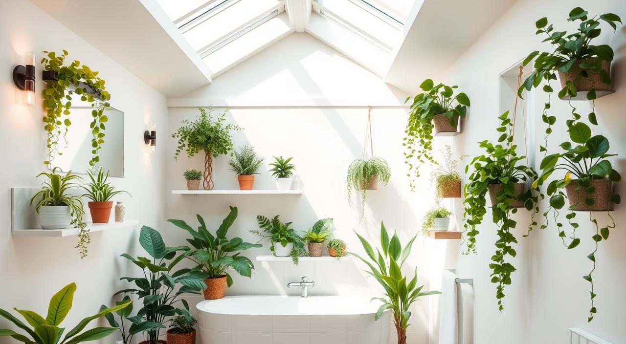 Decoração de Banheiro com Plantas Artificiais