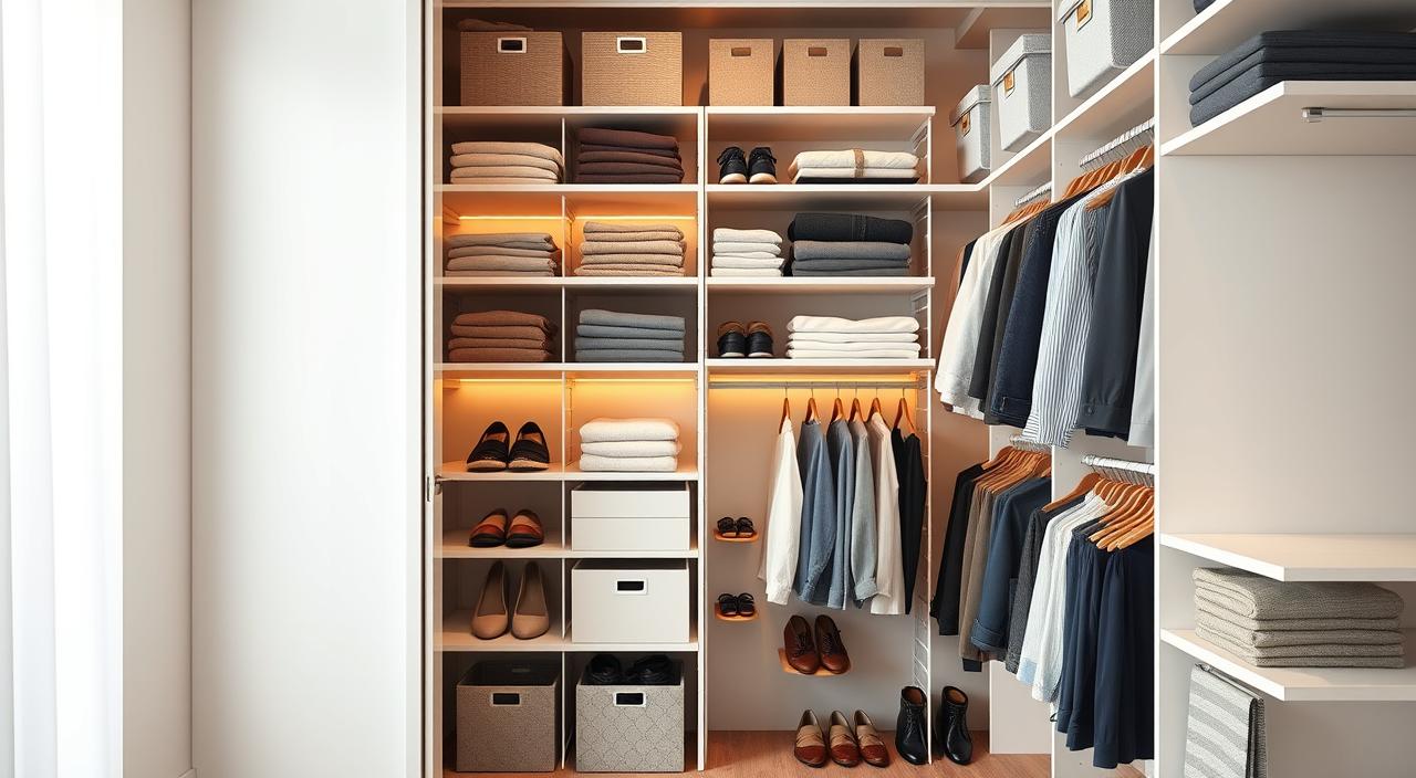 15 Dicas Simples de Organização de Closets Eficientes