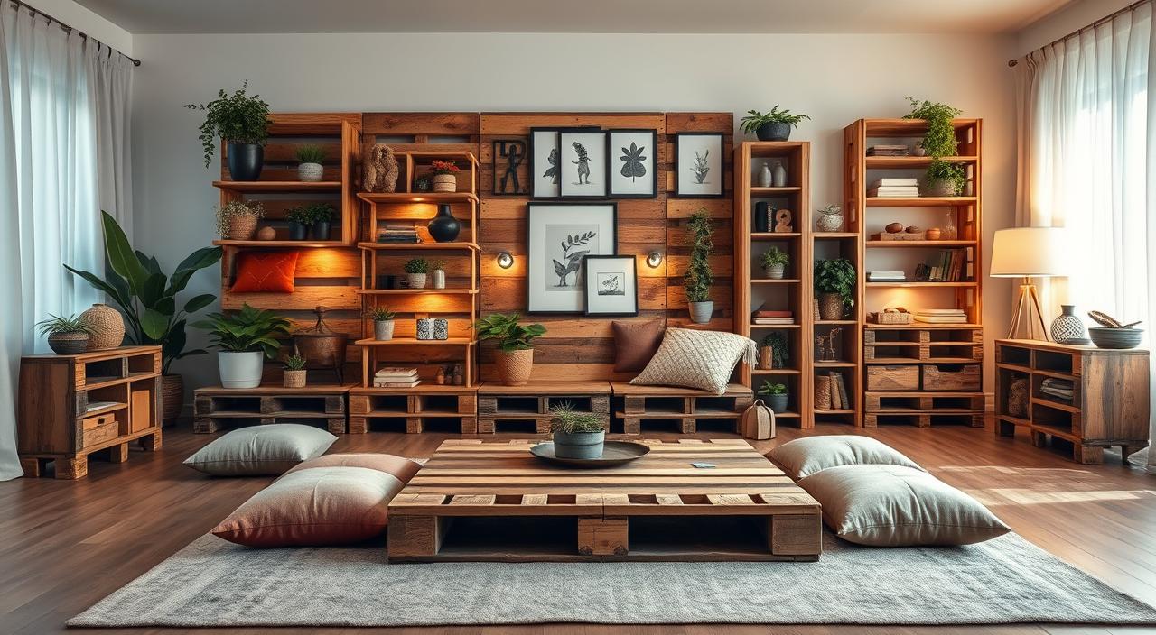 pallets na decoração