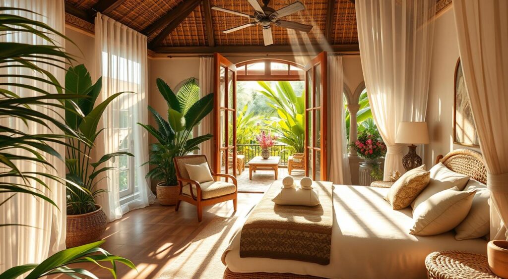 Quarto-tropical-refugio-conforto-1024x563 Estilo Tropical: Surpreenda-se com a decoração desta casa