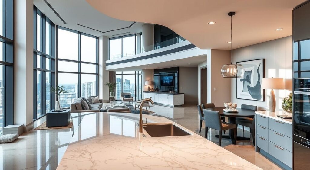 apartamento-de-luxo-com-area-gourmet-1024x563 Como Construir e Decorar Sua Área Gourmet em Apartamento