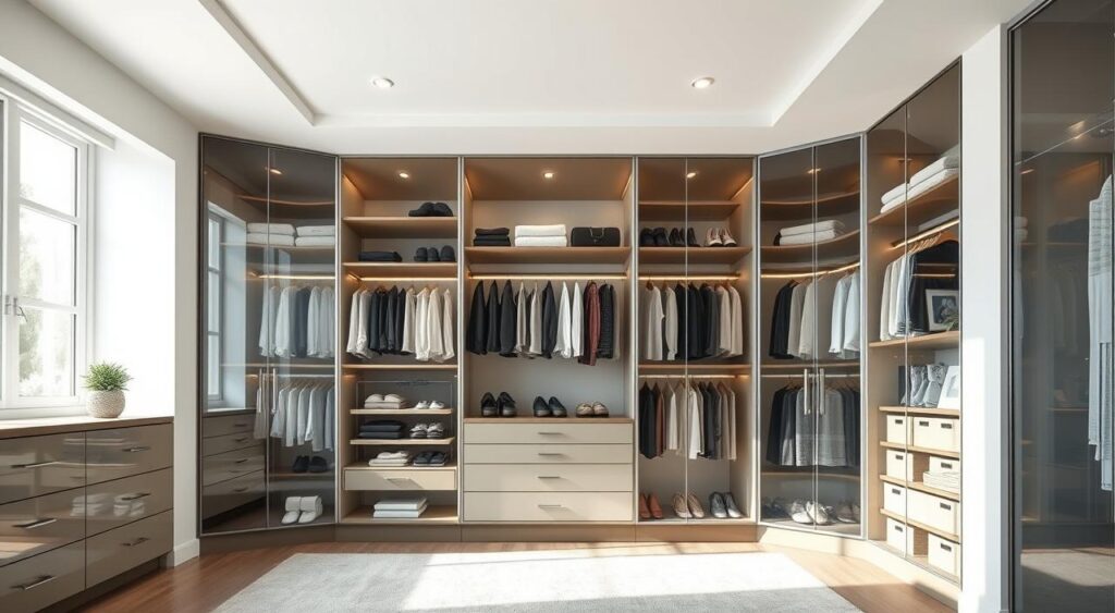 armarios-de-vidro-para-closet-1024x563 Armários com Vidro: Dicas Para Escolher o Modelo Ideal