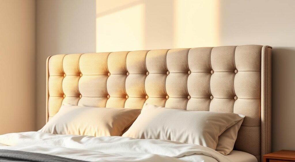 cabeceiras-estofadas-modernas-1024x563 Cabeceira Estofada na cama deixou o quarto dela super lindo