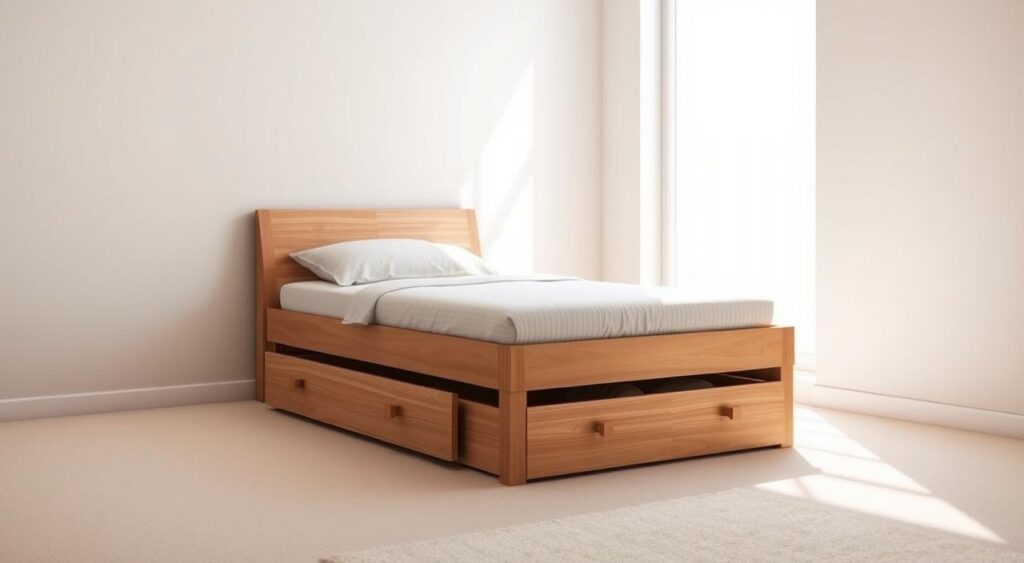 cama-box-com-bau-solteiro-1024x563 Cama Box com Baú: O Segredo Para Ganhar Espaço no Quarto
