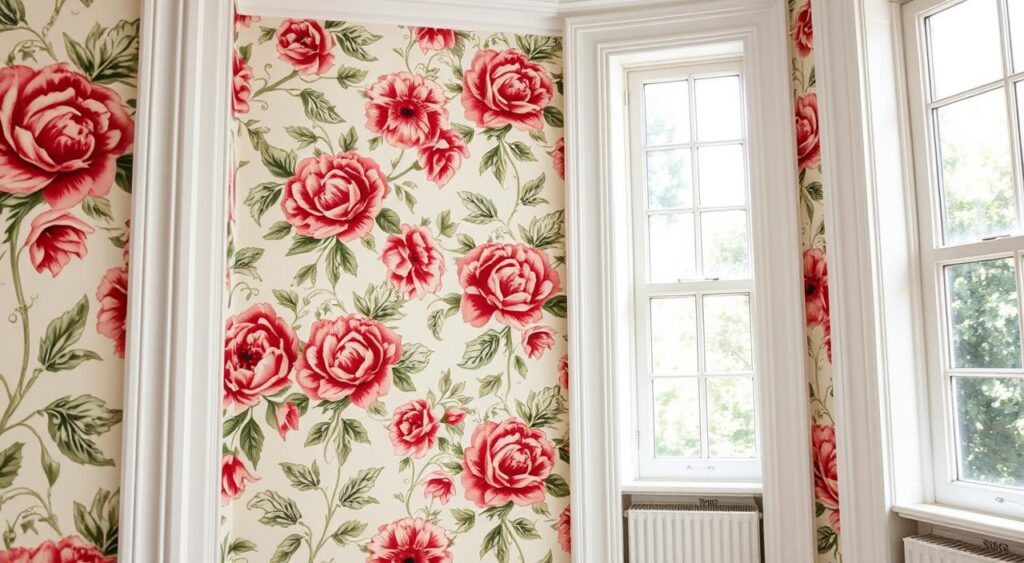 como-aplicar-papel-de-parede-floral-1024x563 Papel de parede floral: uma tendência que vai te surpreender