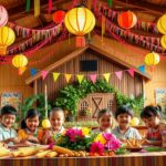 decoração de festa junina escolar