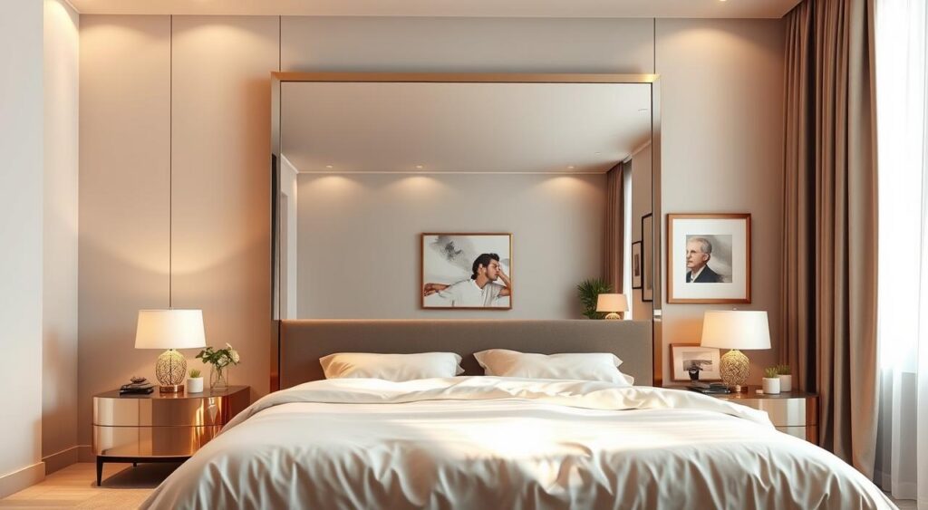 espelho-grande-quarto-elegancia-1024x563 Espelho de Corpo Inteiro: 10 Modelos Que Valem o Investimento