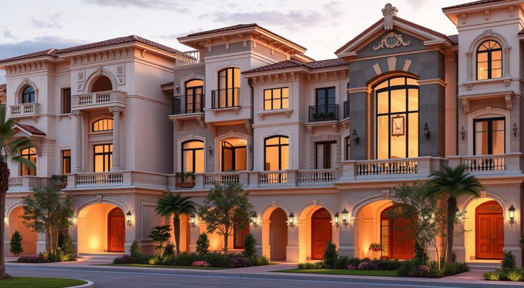 fachadas-em-condominios-fechados-1024x563 Fachada de Casa de Condomínio Pra Deixar a Entrada Impecável