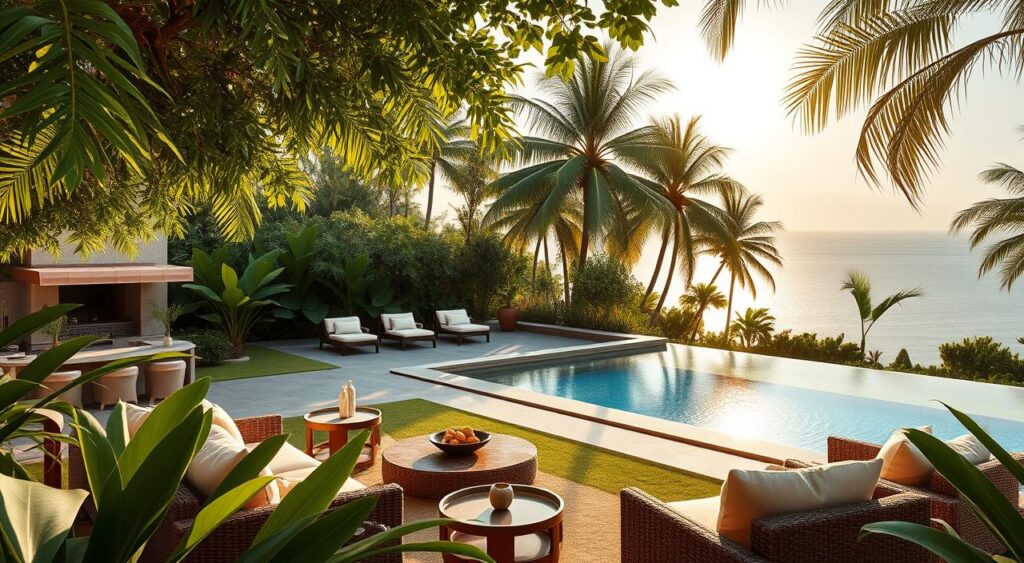 paisagismo-na-area-gourmet-com-piscina-1024x563 Área Gourmet com Piscina: Veja os Projetos Que Viralizaram