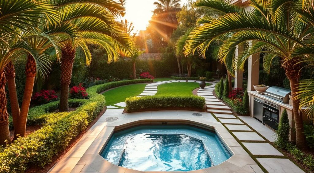 paisagismo-para-areas-externas-1024x563 Área Gourmet com Jacuzzi: Do Churrasco ao Relax em Casa