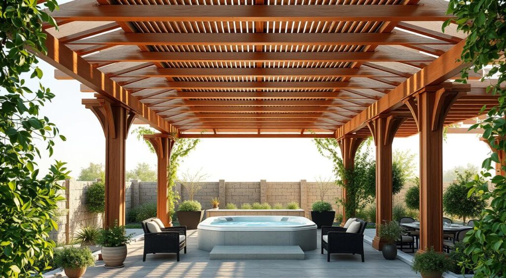 pergolados-para-area-gourmet-1024x563 Área Gourmet com Jacuzzi: Do Churrasco ao Relax em Casa