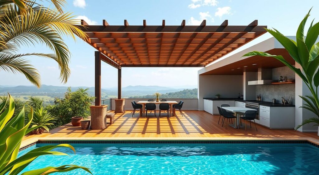 projeto-piscina-area-gourmet-1024x563 Área Gourmet com Piscina: Veja os Projetos Que Viralizaram