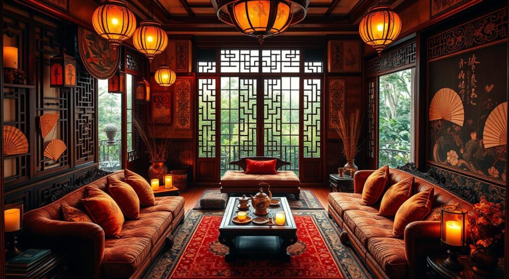 sala-de-estar-oriental-1024x563 Estilo Oriental: Como Usar Simplicidade com Elegância