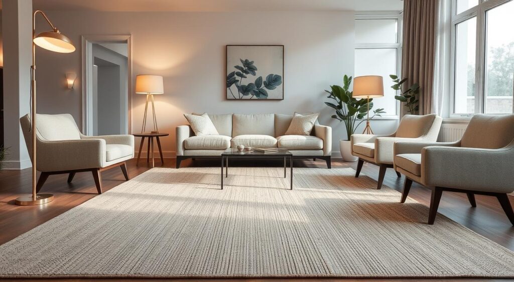 tapete-neutro-na-decoracao-1024x563 Como usar um tapete neutro na sala sem deixá-la sem graça?