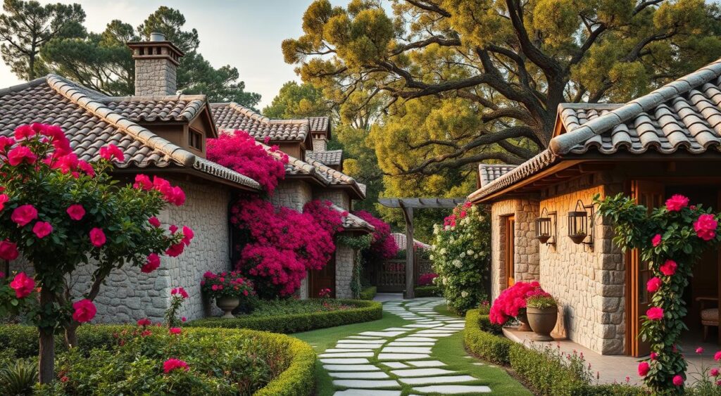 Fachadas-de-casas-com-jardim-1024x563 Fachadas de Casas com Jardim Que Vão Fazer Você se Apaixonar