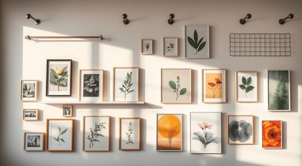alternativas-a-molduras-tradicionais-1024x563 Ideias de Paredes com Quadros e Fotografia SEM EXAGERAR