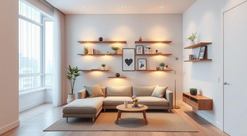 aproveitamento-espaco-sala-apartamento-1024x563 Como Decorar Sala de Apartamento Pequeno com Estilo
