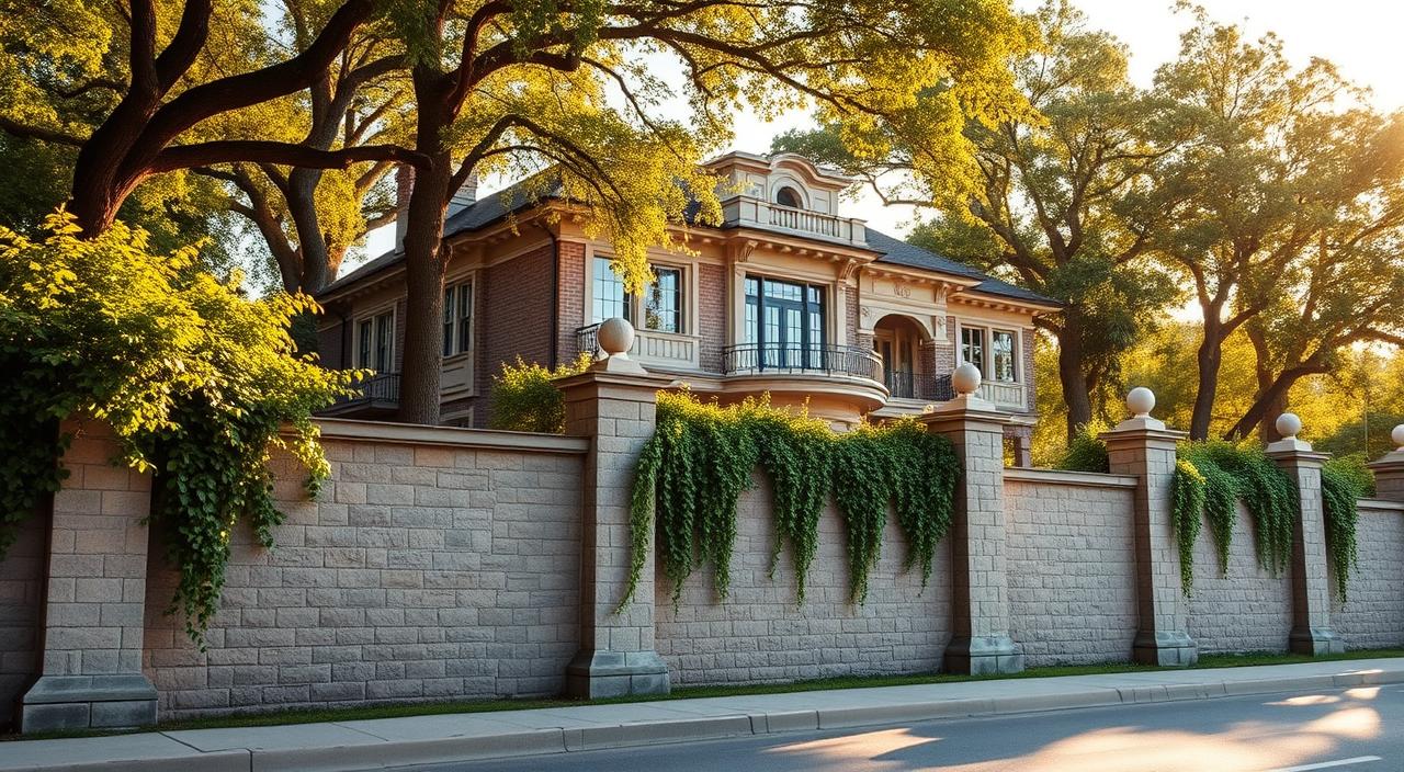 casa com muro na frente