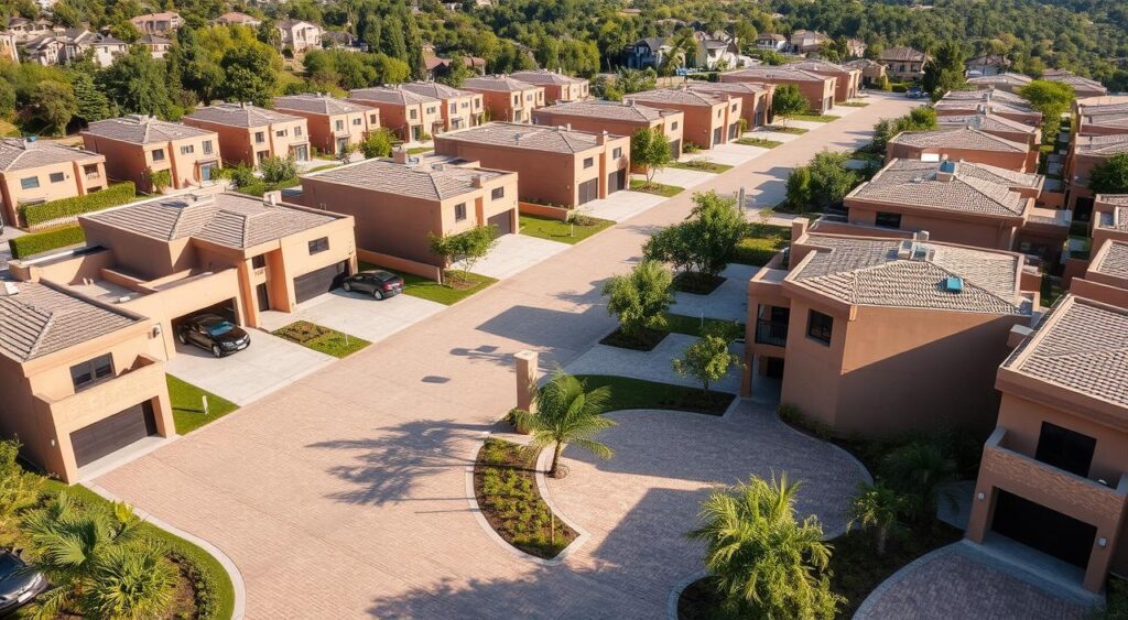 casas-com-estacionamento-1024x563 O truque de arquiteto que faz um projeto de casas simples com garagem parecer muito mais espaçoso.