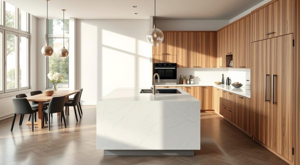combinacao-de-materiais-na-decoracao-de-cozinhas-1024x563 Veja como o Forro de Gesso para Cozinha é mais barato e lindo!