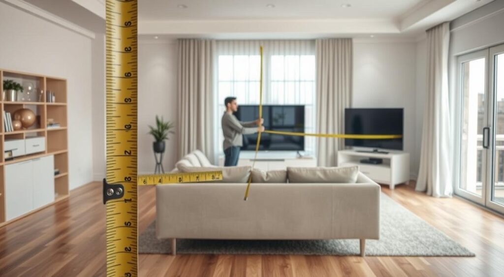 como-medir-distancia-1024x563 Veja qual é Distância da TV para o Sofá Ideal pra Você