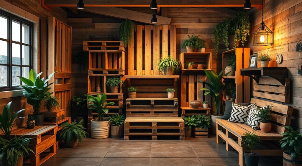 decoracao-com-pallets-1024x563 Decoração de Interiores de Baixo Custo - Dicas Úteis