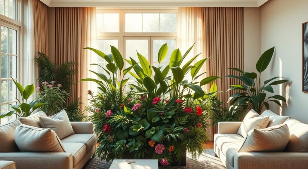 decoracao-com-plantas-1024x563 30 Exemplos de Sala Estilosas sem gastar muito