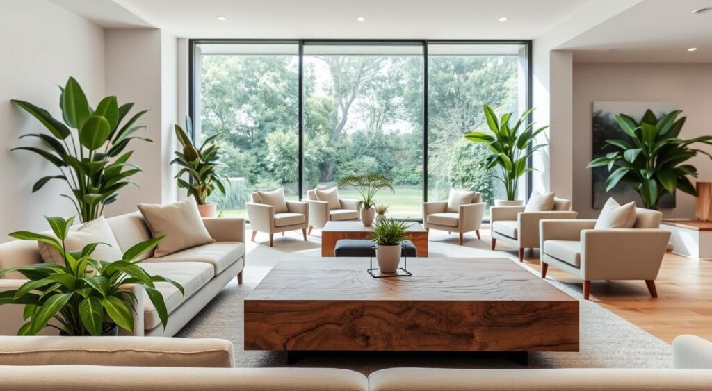 decoracao-moderna-com-elementos-naturais-1024x563 20 Fotos de Casas por Dentro Simples e Bonitas