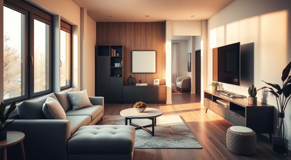 desafios-de-decoracao-nos-ambientes-compactos-1024x563 Interiores de Casas Pequenas e Simples: 10 Dicas para decoração
