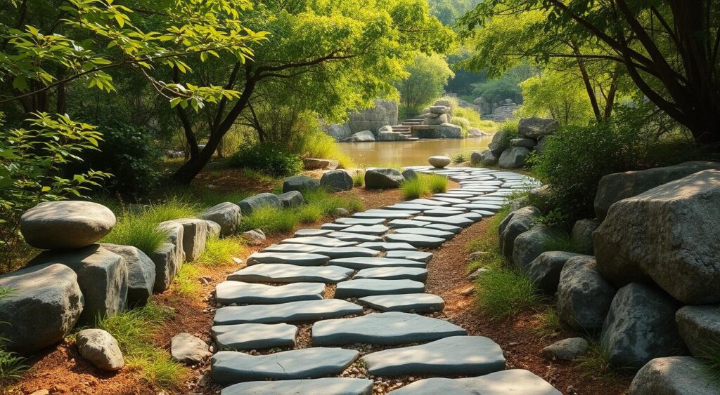design-de-caminhos-de-pedra-1024x563 Esses Jardins de Pedras São Fáceis de Fazer e Super Lindos