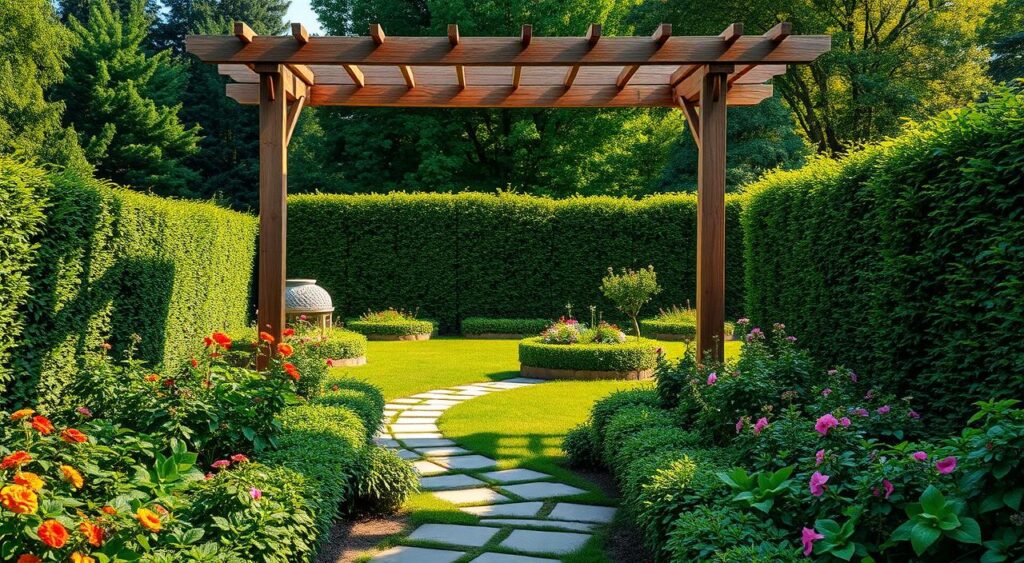 dicas-praticas-para-jardim-com-pergolado-1024x563 Jardim com Pergolado Simples: Ideias Baratas e Lindas