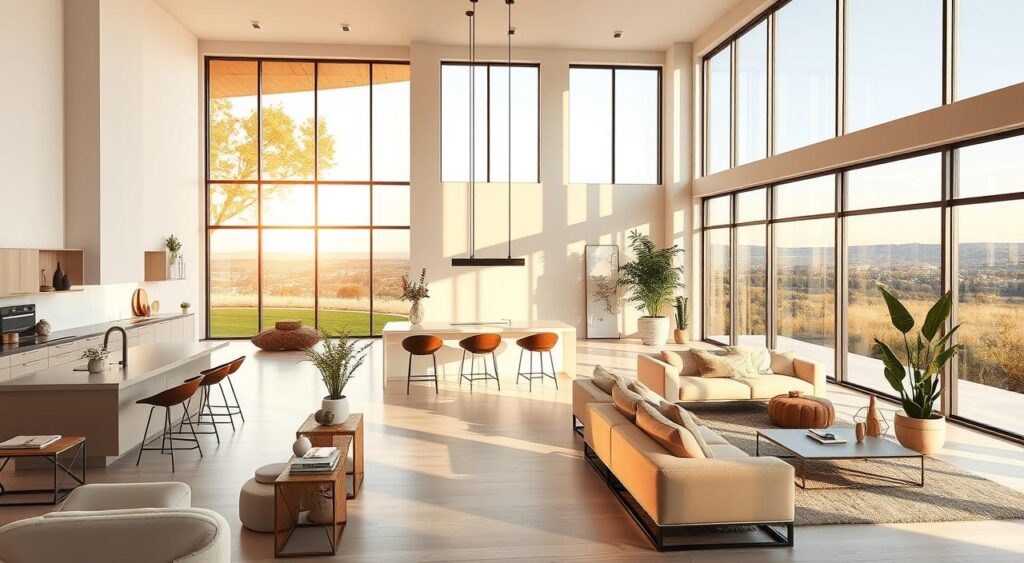 espacos-integrados-1024x563 Cozinha Aberta com Sala: 10 Dicas pra Integração e Estilo