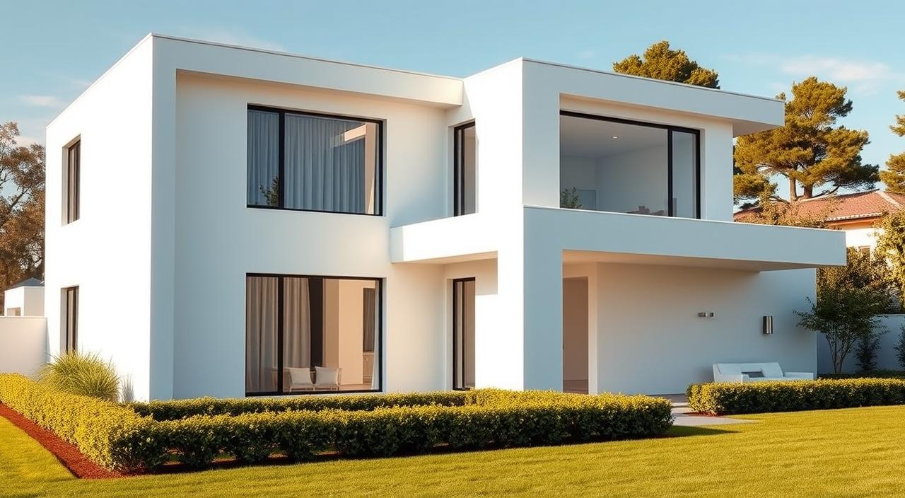 estética moderna casa branca design contemporâneo