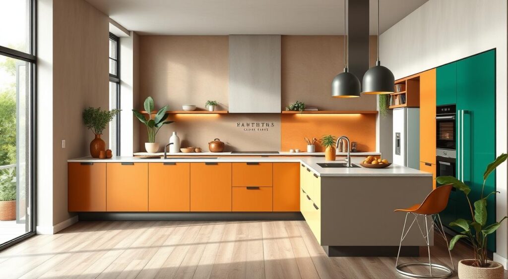 estilos-de-cozinha-estilosas-com-combinacoes-de-tendencias-de-cores-1024x563 Cores para pintar a cozinha: Veja os modelos mais lindos de 2025