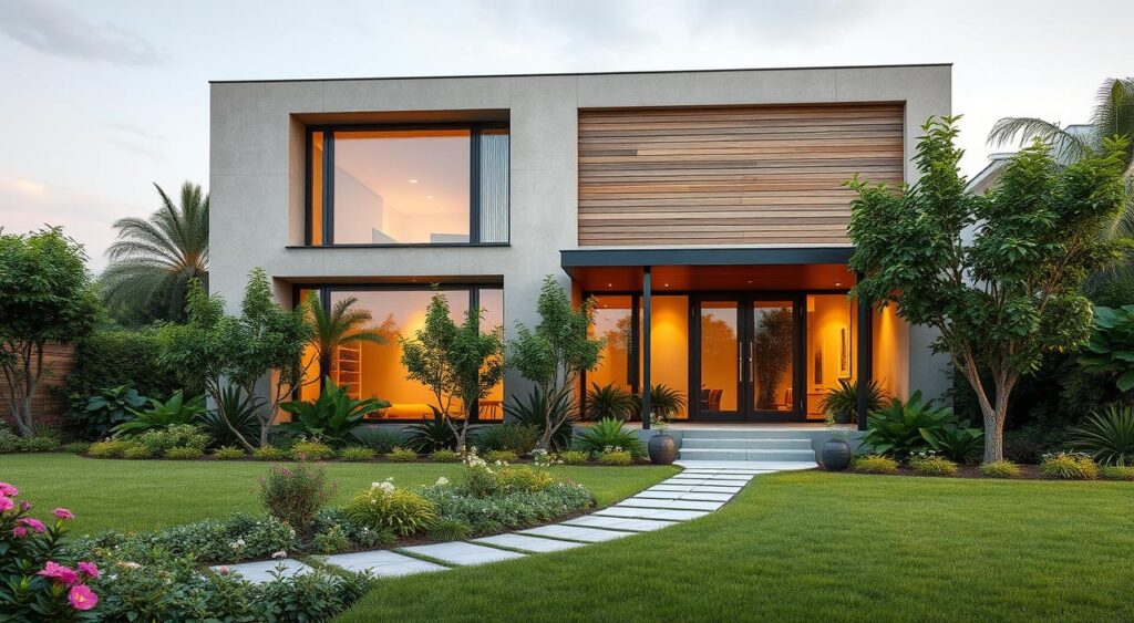 fachadas-contemporaneas-1024x563 Fachadas de Casas com Jardim Que Vão Fazer Você se Apaixonar
