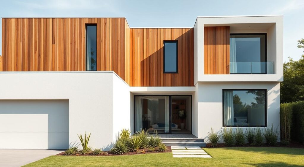 fachadas-de-casas-com-design-em-l-1024x563 Fachada de Casa em L: Como Aproveitar o Terreno com Elegância