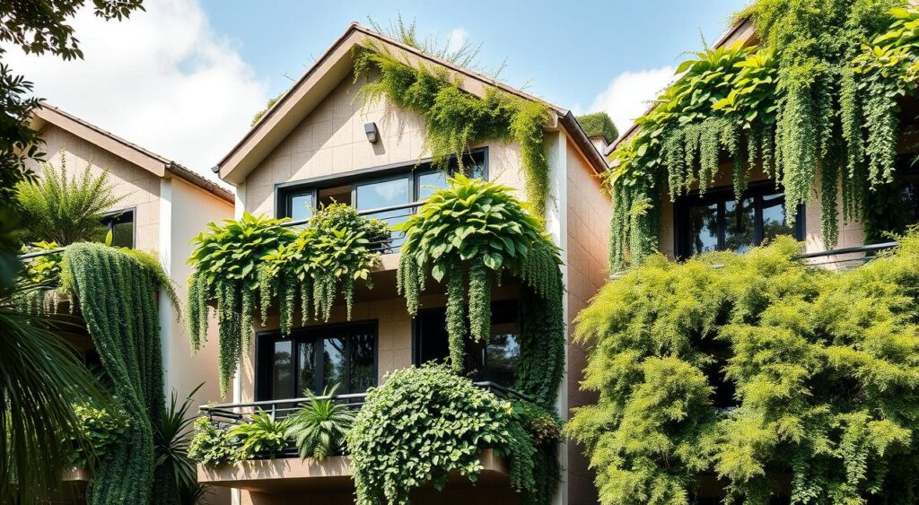 fachadas-de-casas-com-jardins-verticais-1024x563 Fachadas de Casas com Plantas: A beleza que virou tendência